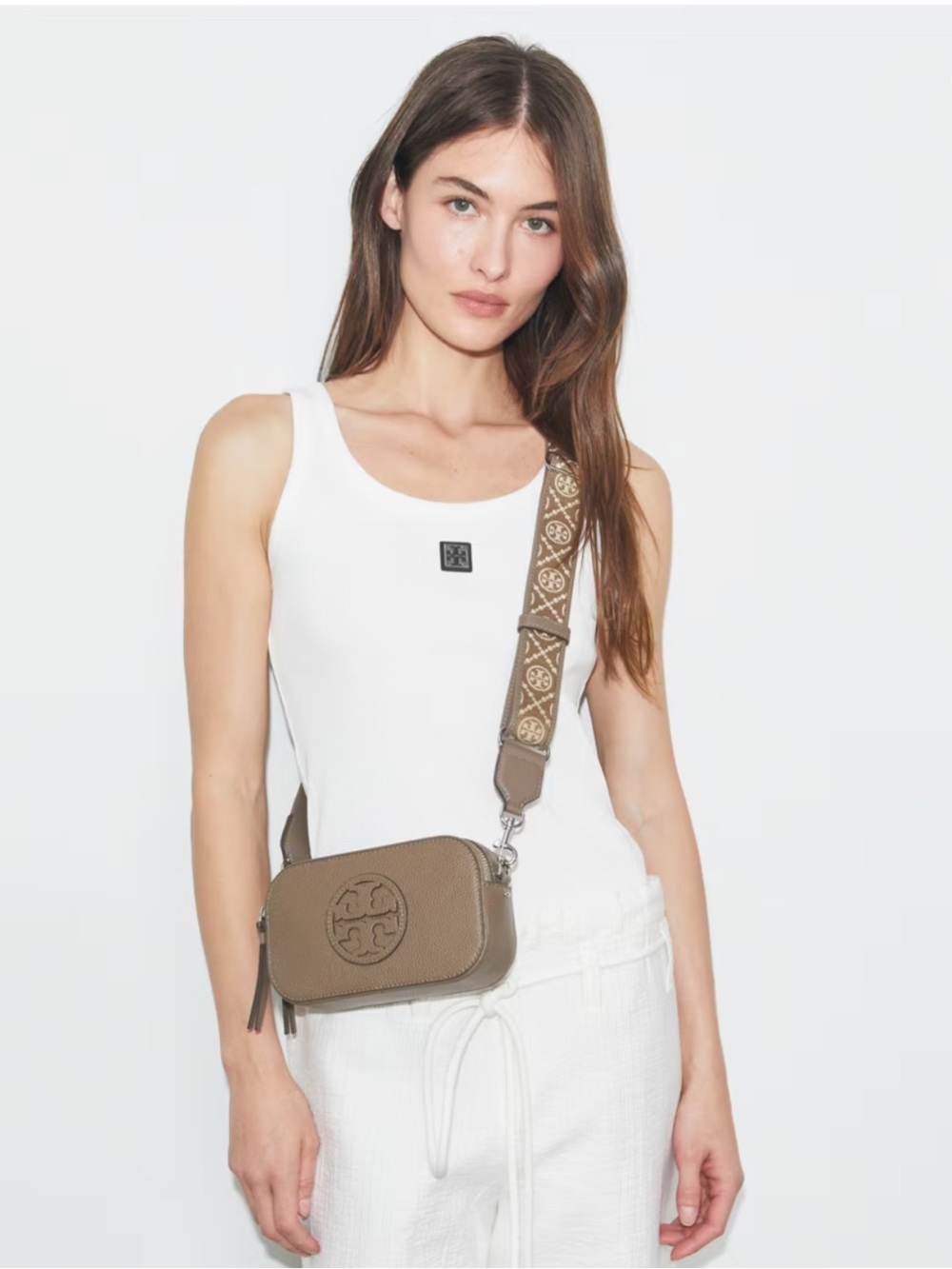 Tory Burch Black Mini Miller Pebbled Leather Crossbody - Picture 2 of 11